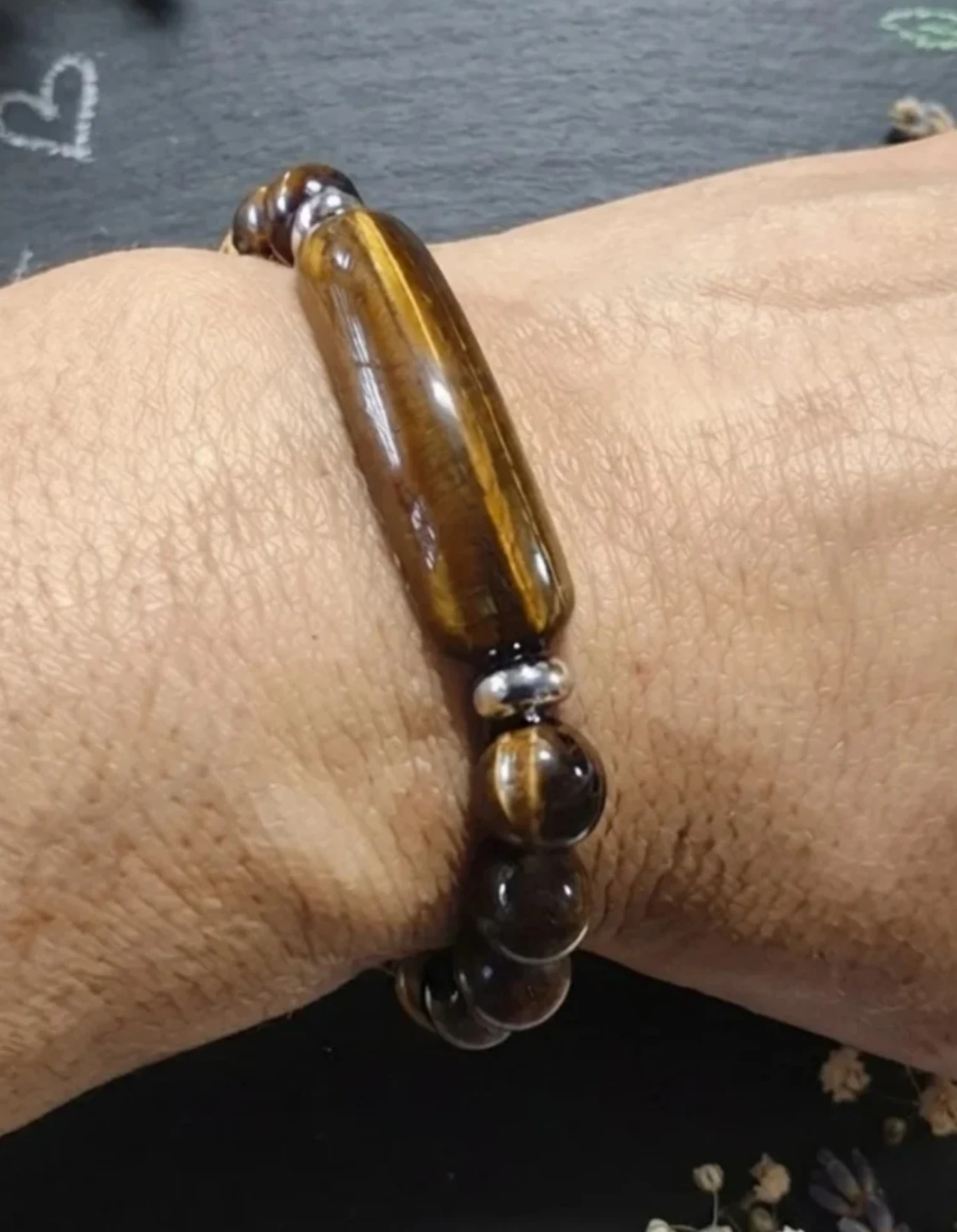 Bracelet en pierre oeil de tigre – photo 2